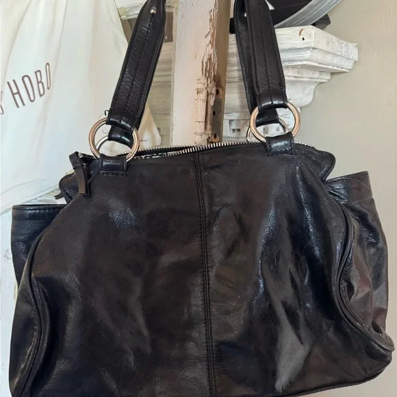 HOBO Black Leather Hobo Bag - Picture 5 of 12